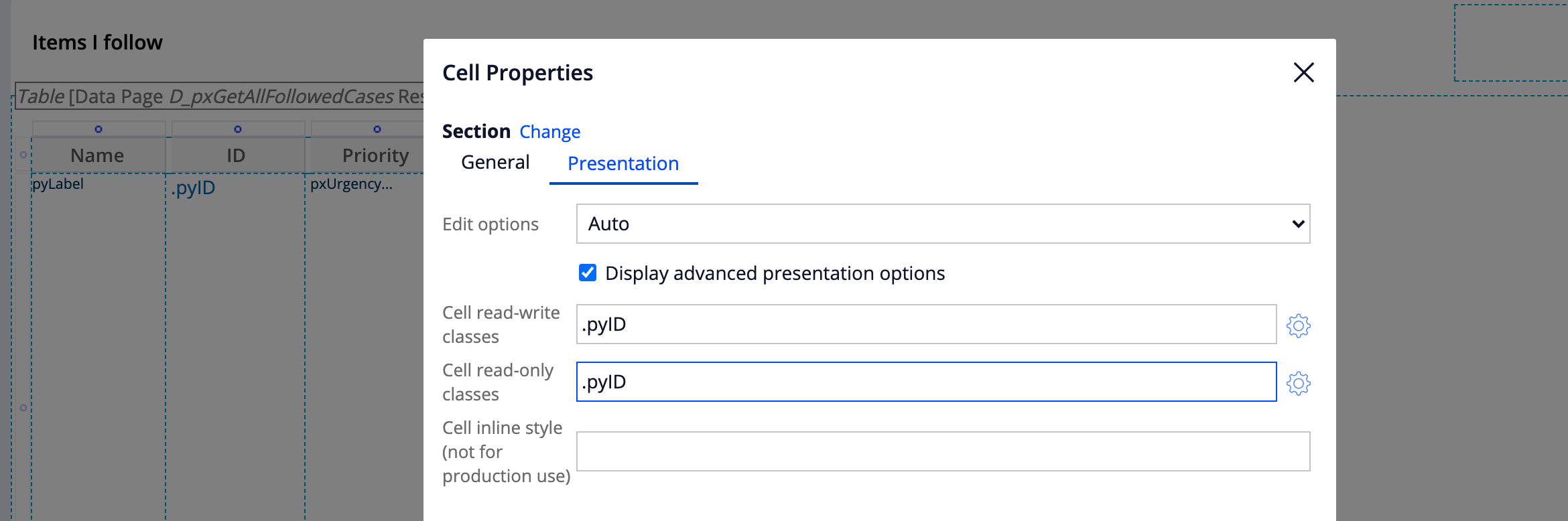 how to conditionally change row background color for optimized cosmos